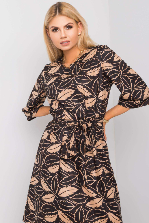 Černo-béžové šaty Luna