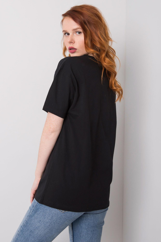 Černé dámské tričko s nášivkou Blanche Černé dámské tričko s nášivkou Blanche