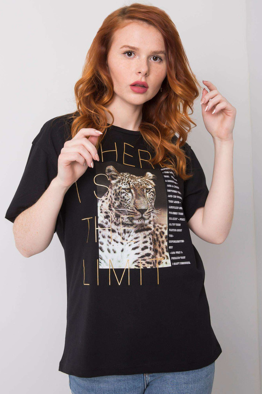 Černé bavlněné tričko Leslie Černé bavlněné tričko Leslie