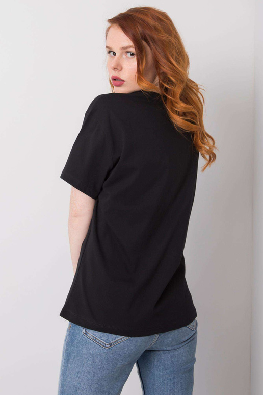 Černé bavlněné tričko Leslie Černé bavlněné tričko Leslie