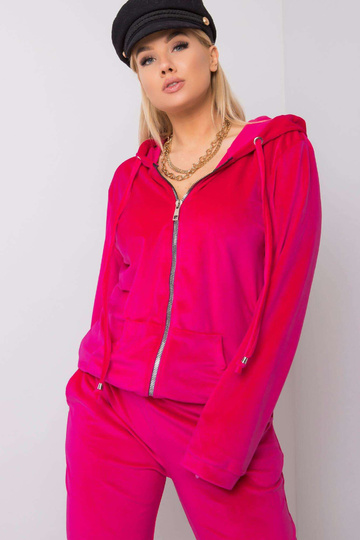 Růžový velur plus size set... 2