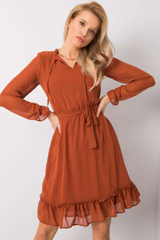 Hnědé šaty Oriane RUE PARIS