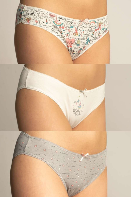 3-balení bavlněných vzorovaných...