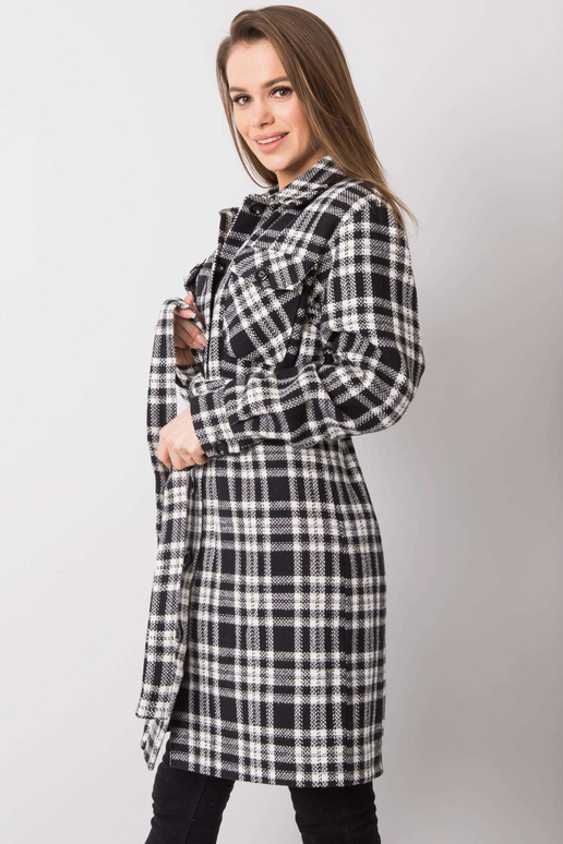 Černobílý kostkovaný kabát Raquel