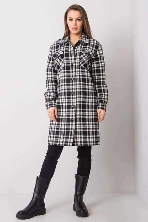 Černobílý kostkovaný kabát Raquel