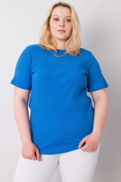 Tmavě modrá blůza větší velikosti Stella