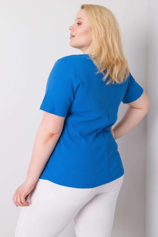 Tmavě modrá blůza větší velikosti Stella