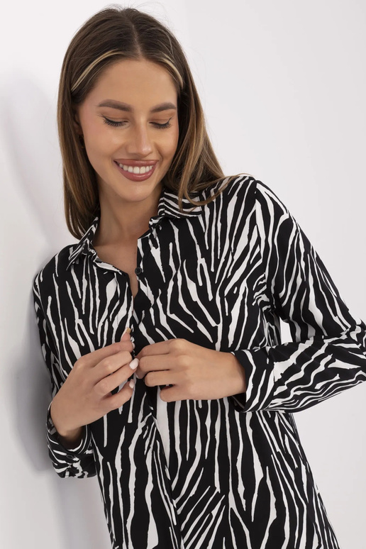 Černobílé šaty s potisky Gigi RUE PARIS