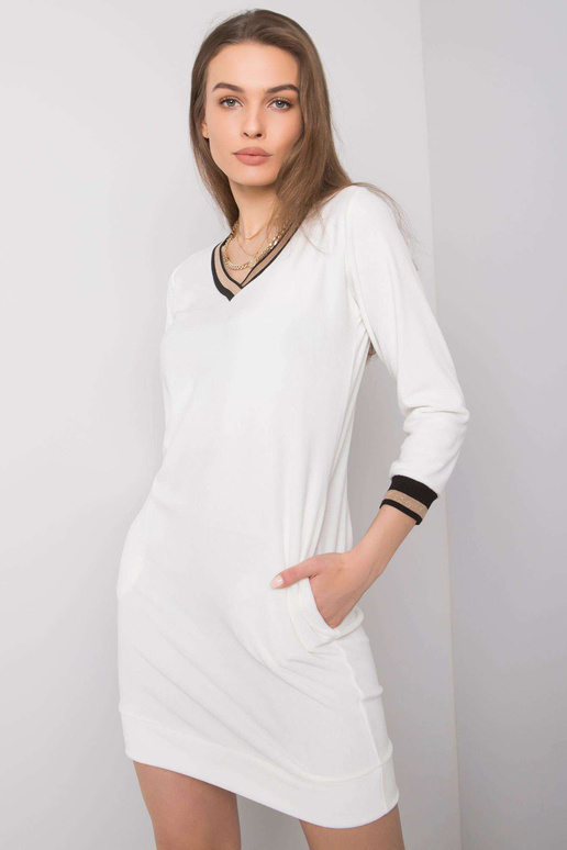 Ecru sametové šaty Aspen RUE PARIS