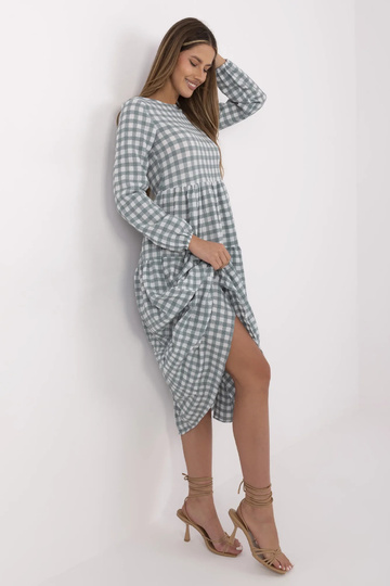 Mátové kostkované šaty...