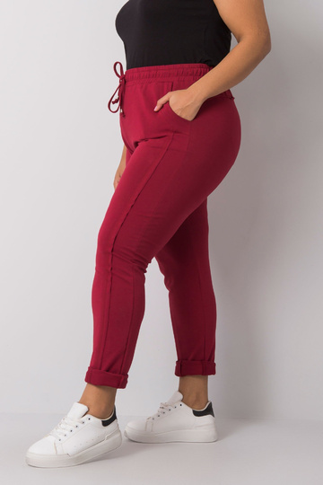 Vínové plus size tepláky Alva 2