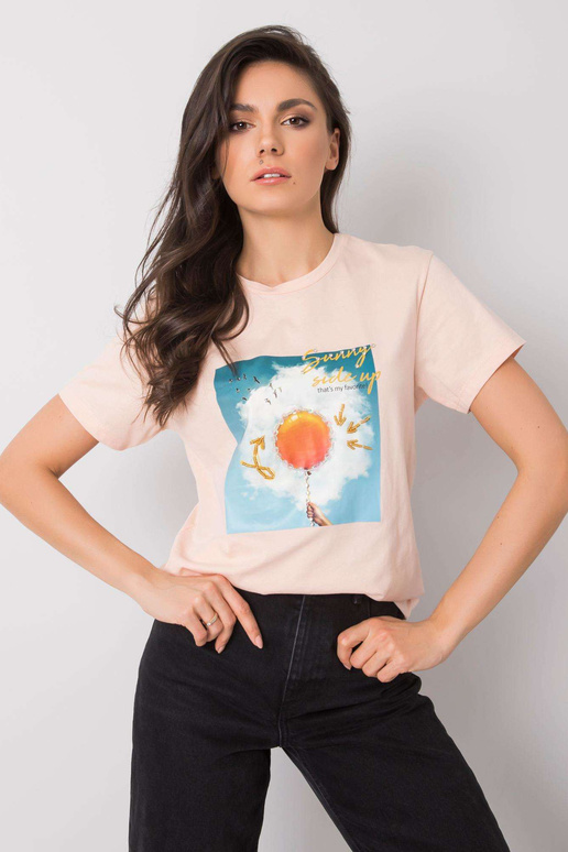 Lososové tričko s potiskem Trissa Lososové tričko s potiskem Trissa