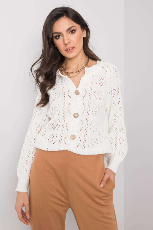 Ecru svetr na knoflíky Sierra OCH BELLA