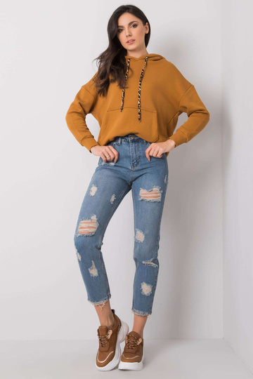 Modré mom džíny s dírami...