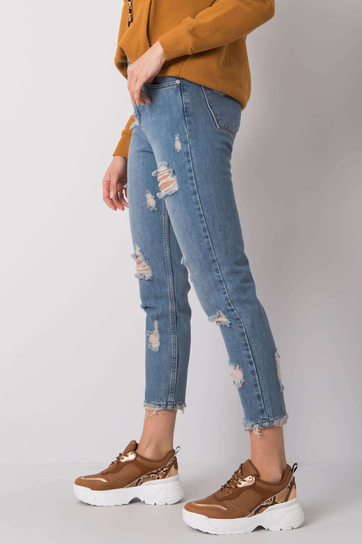 Modré mom džíny s dírami Steffi RUE...