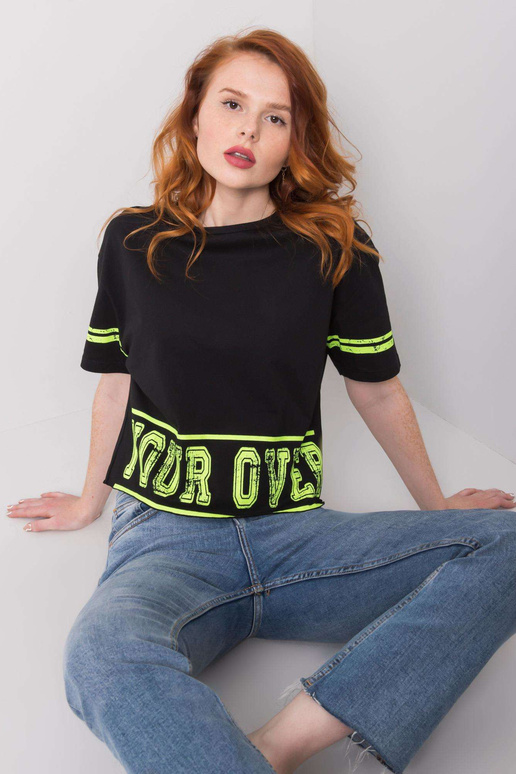 Černé tričko Cotton Shelby Černé tričko Cotton Shelby