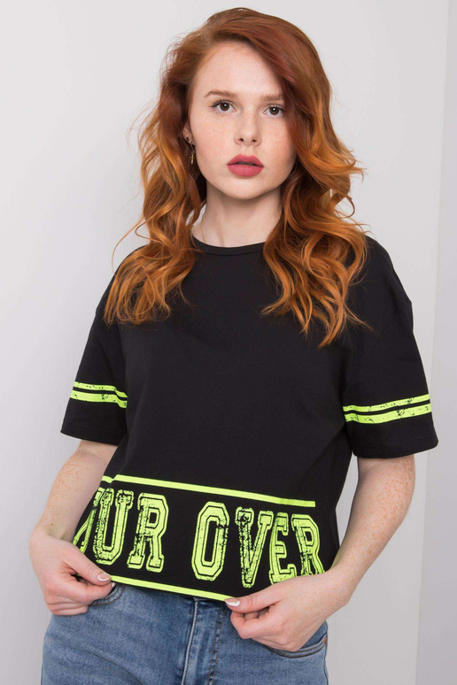 Černé tričko Cotton Shelby Černé tričko Cotton Shelby