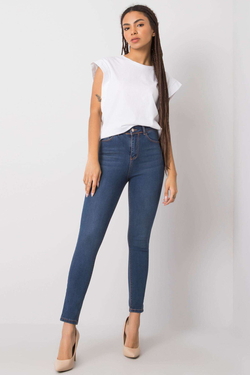 Modré úzké džíny Makayla RUE PARIS
