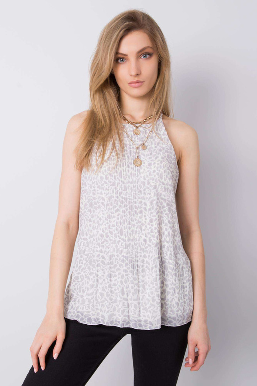 Monreale SUBLEVEL šedý plisovaný top Monreale SUBLEVEL šedý plisovaný top