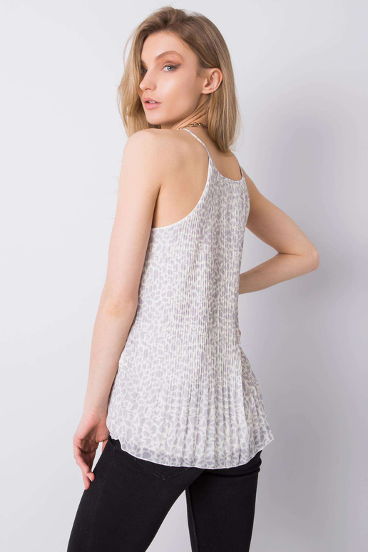 Monreale SUBLEVEL šedý plisovaný top Monreale SUBLEVEL šedý plisovaný top