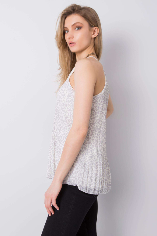 Monreale SUBLEVEL šedý plisovaný top Monreale SUBLEVEL šedý plisovaný top