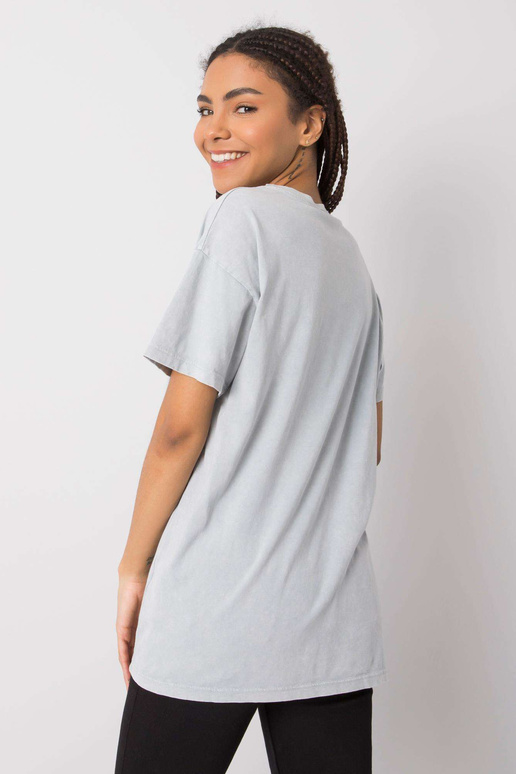 Šedé tričko s nápisem Michelle RUE PARIS