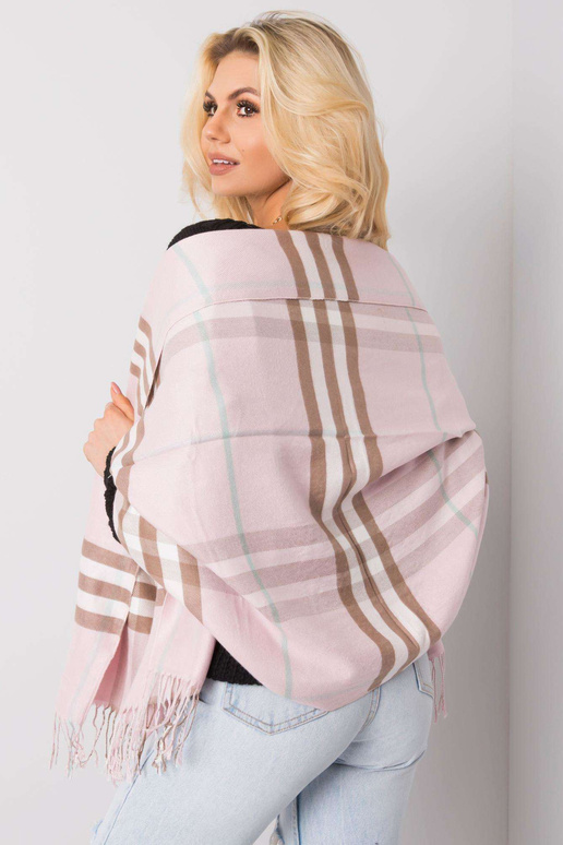 Světle růžový kostkovaný šátek