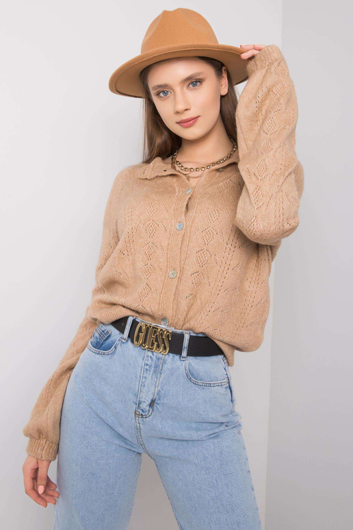 Hnědý kardigan Serenity RUE PARIS