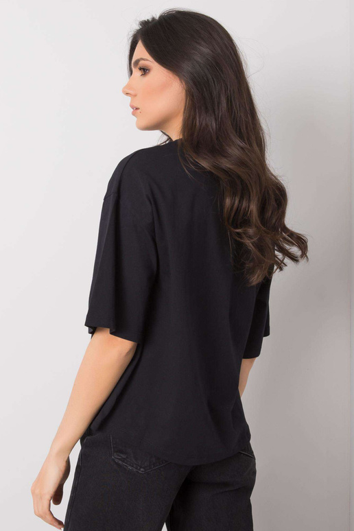 Černé dámské tričko s potiskem Morris Černé dámské tričko s potiskem Morris