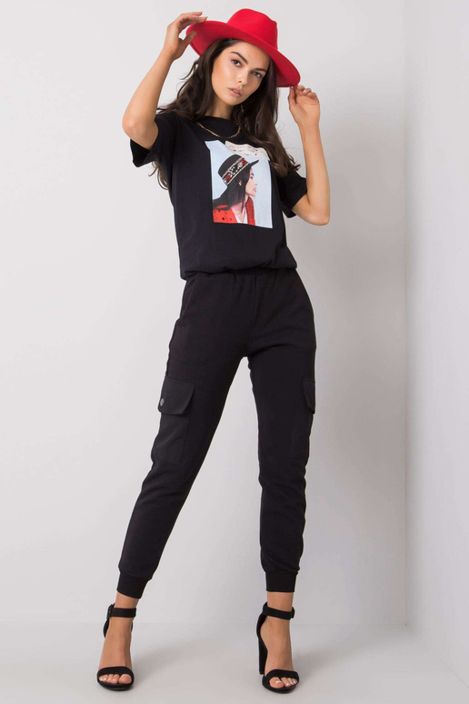 Černé tričko s aplikací North Černé tričko s aplikací North