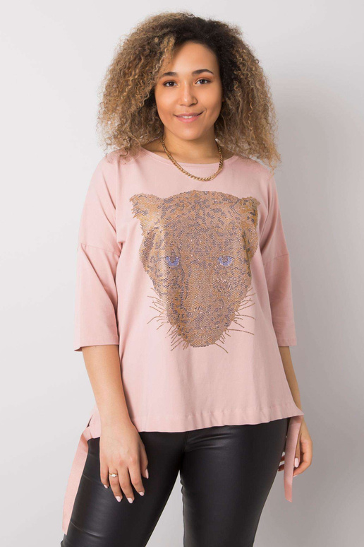 Špinavě růžová halenka plus size s...