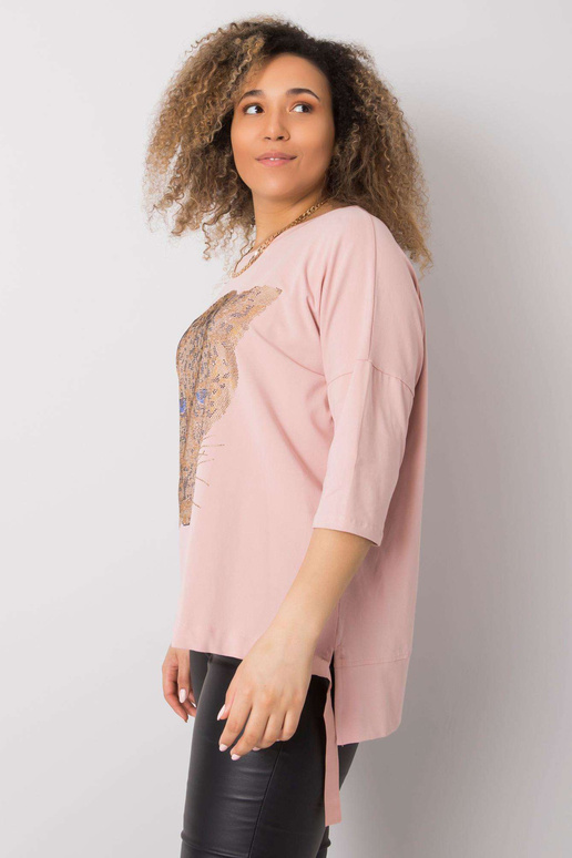 Špinavě růžová halenka plus size s...