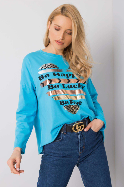 Modrá blůza Miriana s dlouhým rukávem