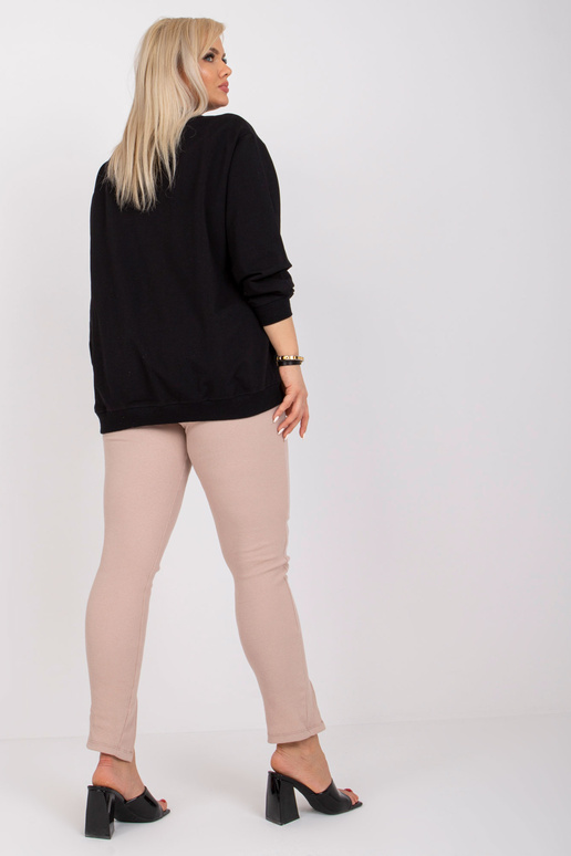 Černá mikina Harmony Cotton Plus Size