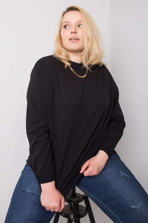 Černá mikina Harmony Cotton Plus Size