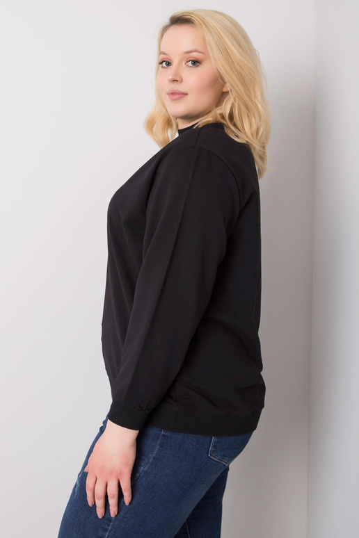 Černá mikina Harmony Cotton Plus Size