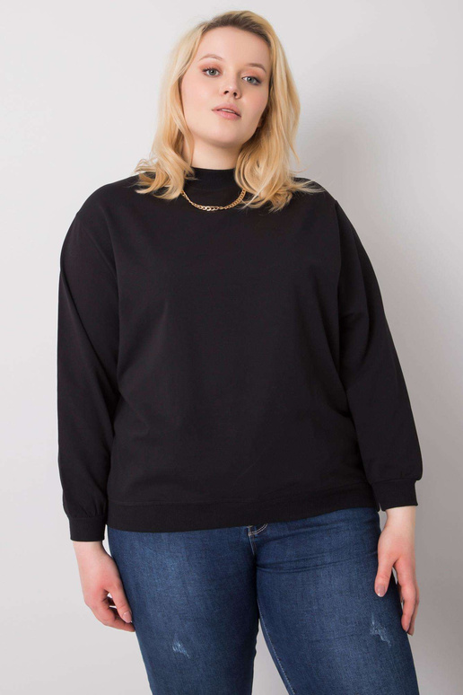 Černá mikina Harmony Cotton Plus Size