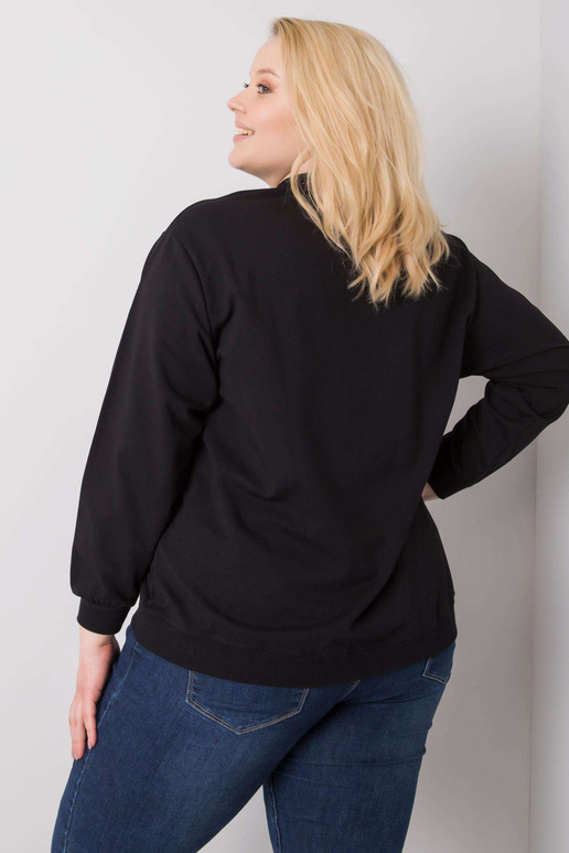 Černá mikina Harmony Cotton Plus Size