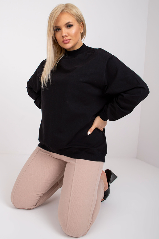 Černá mikina Harmony Cotton Plus Size