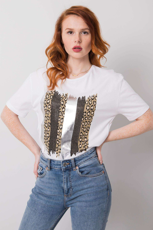 Bílé bavlněné tričko Rossie Bílé bavlněné tričko Rossie