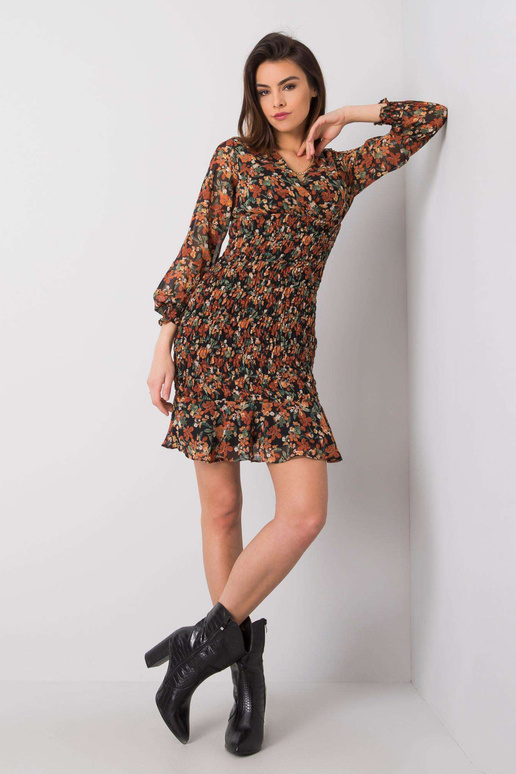 Černé šaty s potiskem Quiesha RUE PARIS