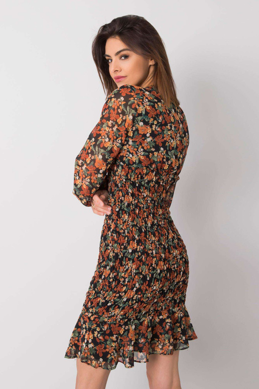 Černé šaty s potiskem Quiesha RUE PARIS