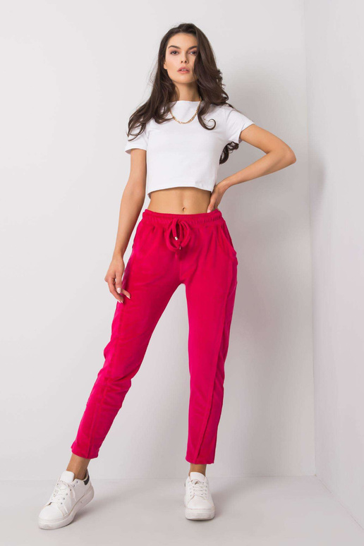 Fuchsiové sametové kalhoty Juanita...