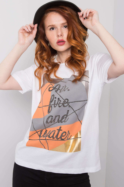 Bílé bavlněné tričko Madelyn Bílé bavlněné tričko Madelyn