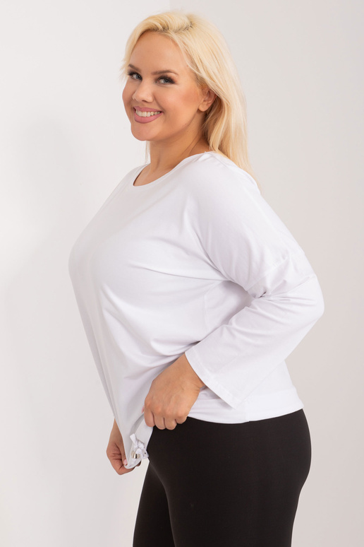 Bílá bavlněná halenka větší velikosti...