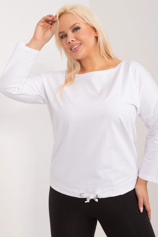 Bílá bavlněná halenka větší velikosti...