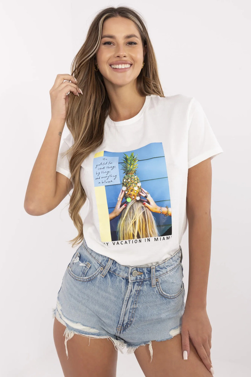 Dámské bílé tričko Lotta Cotton Dámské bílé tričko Lotta Cotton