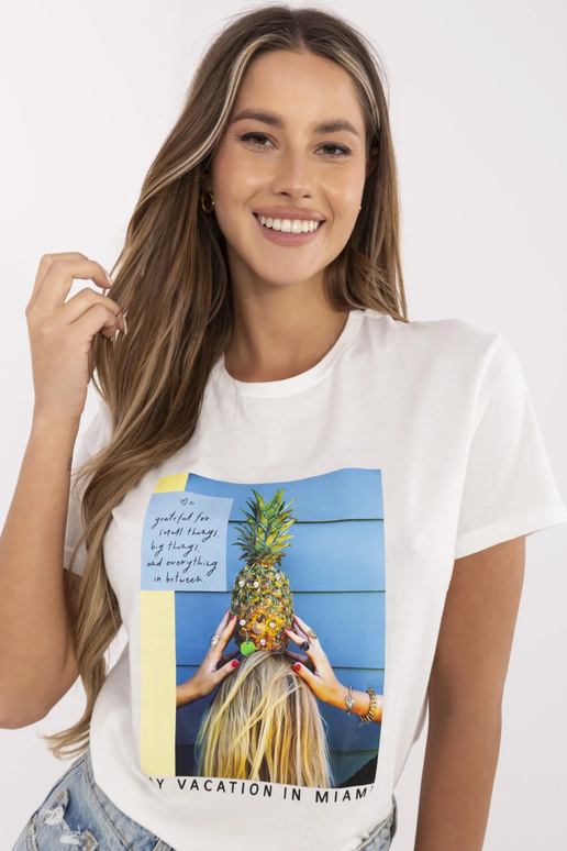 Dámské bílé tričko Lotta Cotton Dámské bílé tričko Lotta Cotton