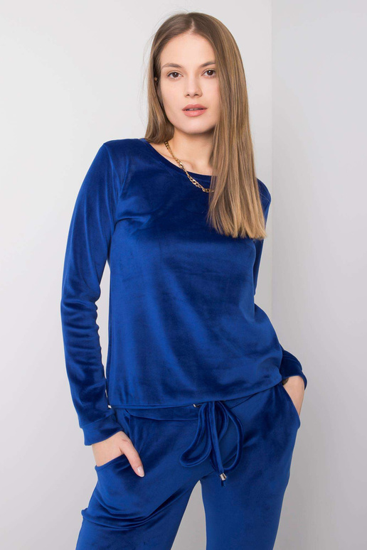 Kobaltový velurový set Clarisa RUE PARIS