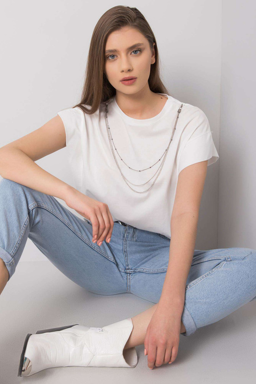 Bílé tričko s náhrdelníkem Arianna...